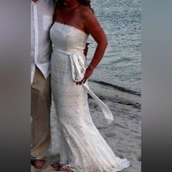 Galina Ivory Strapless Bridal Gown - Picture 1 of 4